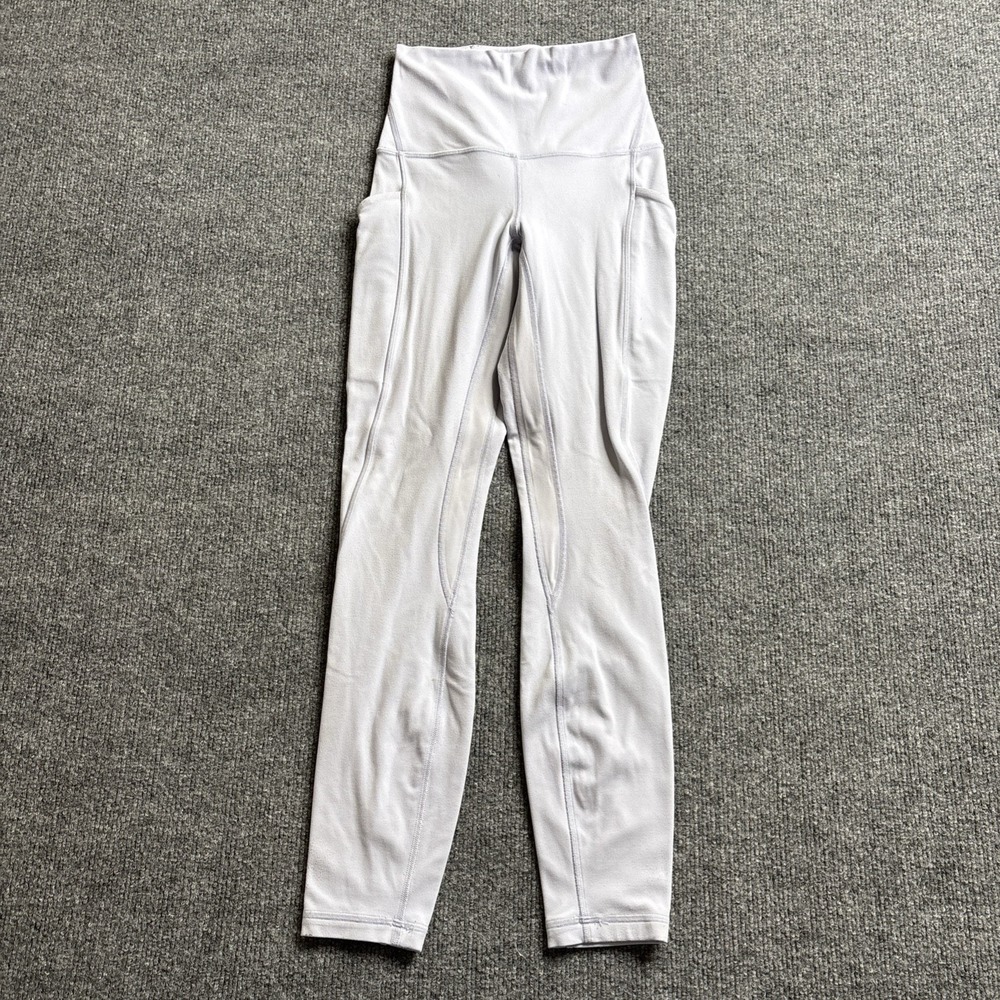 Lululemon Align High-Rise Leggings 25" Women's Size 2 Pale Blue Pockets LW5DU4S